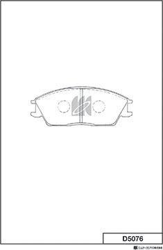 MK Kashiyama D5076 - Комплект спирачно феродо, дискови спирачки vvparts.bg