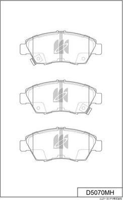 MK Kashiyama D5070MH - Комплект спирачно феродо, дискови спирачки vvparts.bg