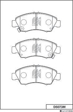 MK Kashiyama D5073M - Комплект спирачно феродо, дискови спирачки vvparts.bg