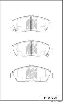 MK Kashiyama D5077MH - Комплект спирачно феродо, дискови спирачки vvparts.bg