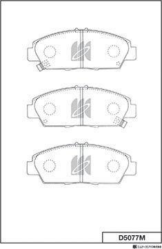 MK Kashiyama D5077M - Комплект спирачно феродо, дискови спирачки vvparts.bg