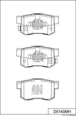 MK Kashiyama D5140MH - Комплект спирачно феродо, дискови спирачки vvparts.bg