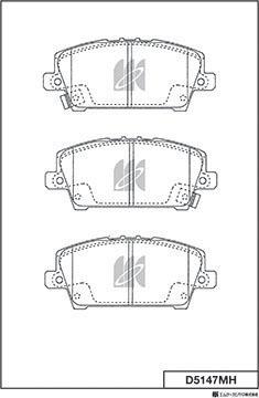 MK Kashiyama D5147MH - Комплект спирачно феродо, дискови спирачки vvparts.bg