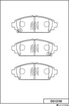 MK Kashiyama D5131M - Комплект спирачно феродо, дискови спирачки vvparts.bg