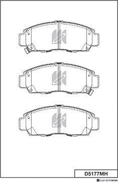 MK Kashiyama D5177MH - Комплект спирачно феродо, дискови спирачки vvparts.bg