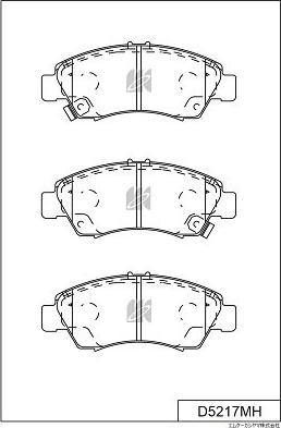 MK Kashiyama D5217MH - Комплект спирачно феродо, дискови спирачки vvparts.bg