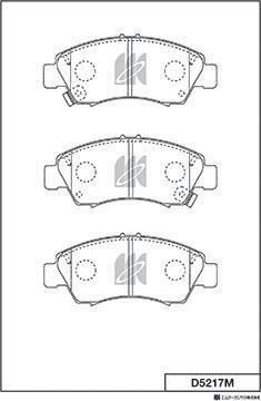 MK Kashiyama D5217M - Комплект спирачно феродо, дискови спирачки vvparts.bg