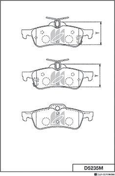 Meyle 025 245 7415/PD - Комплект спирачно феродо, дискови спирачки vvparts.bg