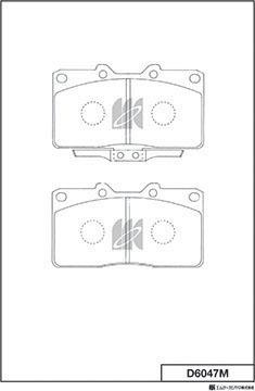 MK Kashiyama D6047M - Комплект спирачно феродо, дискови спирачки vvparts.bg