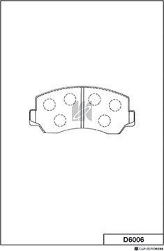 MK Kashiyama D6006 - Комплект спирачно феродо, дискови спирачки vvparts.bg