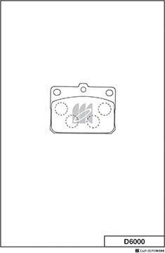 MK Kashiyama D6000 - Комплект спирачно феродо, дискови спирачки vvparts.bg