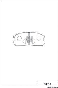 MK Kashiyama D6010 - Комплект спирачно феродо, дискови спирачки vvparts.bg