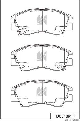 MK Kashiyama D6018MH - Комплект спирачно феродо, дискови спирачки vvparts.bg