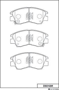 MK Kashiyama D6018M - Комплект спирачно феродо, дискови спирачки vvparts.bg