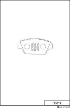 MK Kashiyama D6012 - Комплект спирачно феродо, дискови спирачки vvparts.bg