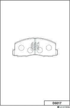 MK Kashiyama D6017 - Комплект спирачно феродо, дискови спирачки vvparts.bg