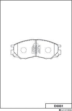 MK Kashiyama D6081 - Комплект спирачно феродо, дискови спирачки vvparts.bg