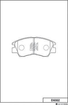 MK Kashiyama D6082 - Комплект спирачно феродо, дискови спирачки vvparts.bg