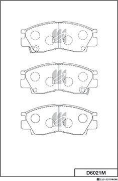 MK Kashiyama D6021M - Комплект спирачно феродо, дискови спирачки vvparts.bg