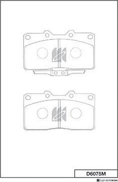 MK Kashiyama D6075M - Комплект спирачно феродо, дискови спирачки vvparts.bg