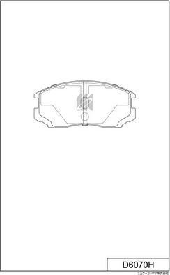 MK Kashiyama D6070H - Комплект спирачно феродо, дискови спирачки vvparts.bg
