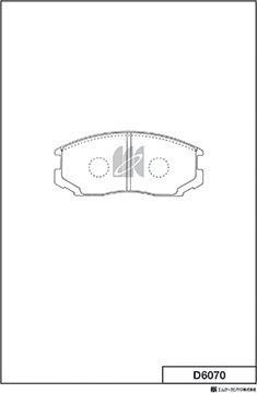 MK Kashiyama D6070 - Комплект спирачно феродо, дискови спирачки vvparts.bg