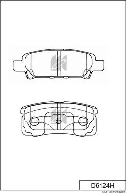 MK Kashiyama D6124H - Комплект спирачно феродо, дискови спирачки vvparts.bg