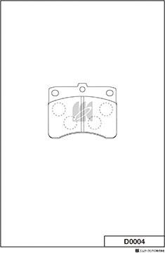 MK Kashiyama D0004 - Комплект спирачно феродо, дискови спирачки vvparts.bg