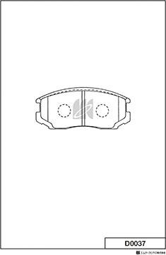 MK Kashiyama D0037 - Комплект спирачно феродо, дискови спирачки vvparts.bg