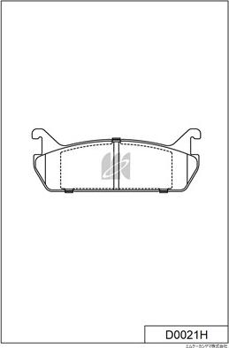 MK Kashiyama D0021H - Комплект спирачно феродо, дискови спирачки vvparts.bg