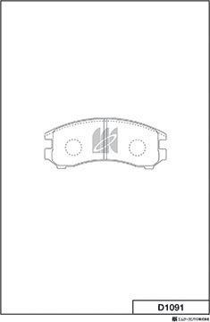 MK Kashiyama D1091 - Комплект спирачно феродо, дискови спирачки vvparts.bg