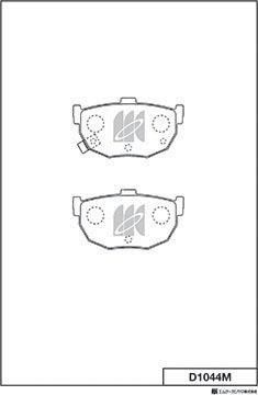 MK Kashiyama D1044M - Комплект спирачно феродо, дискови спирачки vvparts.bg