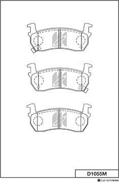 MK Kashiyama D1055M - Комплект спирачно феродо, дискови спирачки vvparts.bg