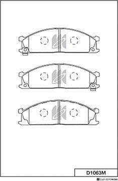 MK Kashiyama D1063M - Комплект спирачно феродо, дискови спирачки vvparts.bg