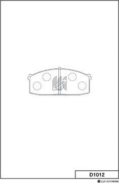 MK Kashiyama D1012 - Комплект спирачно феродо, дискови спирачки vvparts.bg