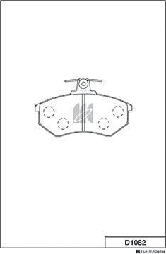 MK Kashiyama D1082 - Комплект спирачно феродо, дискови спирачки vvparts.bg