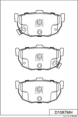 MK Kashiyama D1087MH - Комплект спирачно феродо, дискови спирачки vvparts.bg