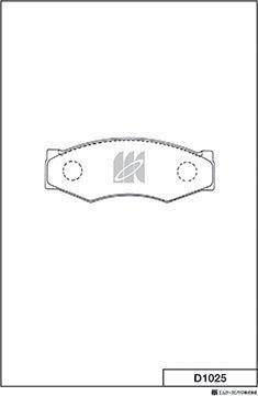 MK Kashiyama D1025 - Комплект спирачно феродо, дискови спирачки vvparts.bg