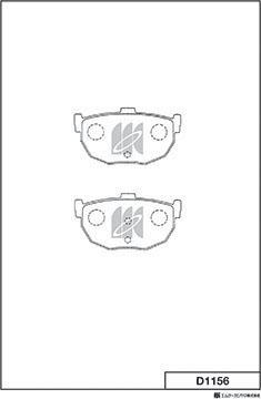 MK Kashiyama D1156 - Комплект спирачно феродо, дискови спирачки vvparts.bg