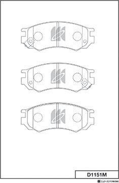 MK Kashiyama D1151M - Комплект спирачно феродо, дискови спирачки vvparts.bg