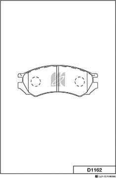 MK Kashiyama D1162 - Комплект спирачно феродо, дискови спирачки vvparts.bg