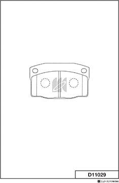 MK Kashiyama D11029 - Комплект спирачно феродо, дискови спирачки vvparts.bg