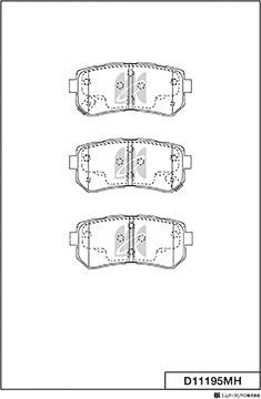 MK Kashiyama D11195MH - Комплект спирачно феродо, дискови спирачки vvparts.bg