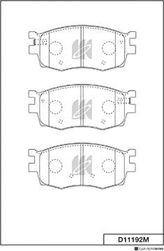 MK Kashiyama D11192M - Комплект спирачно феродо, дискови спирачки vvparts.bg
