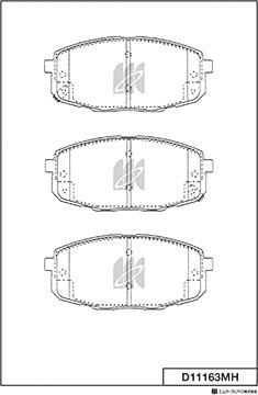 MK Kashiyama D11163MH - Комплект спирачно феродо, дискови спирачки vvparts.bg