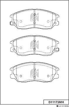 MK Kashiyama D11173MH - Комплект спирачно феродо, дискови спирачки vvparts.bg