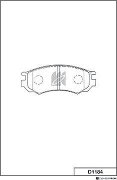 MK Kashiyama D1184 - Комплект спирачно феродо, дискови спирачки vvparts.bg