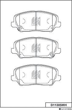 MK Kashiyama D11305MH - Комплект спирачно феродо, дискови спирачки vvparts.bg