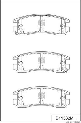 MK Kashiyama D11332MH - Комплект спирачно феродо, дискови спирачки vvparts.bg