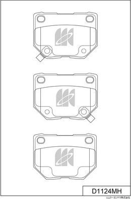 MK Kashiyama D1124MH - Комплект спирачно феродо, дискови спирачки vvparts.bg